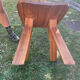 Round table + 2 chairs and 2 rounded benches suitable for the table.