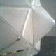 Old ceiling lamp globe opalescent glass rare model Ø 18 cm ART DECO 1930 POLYEDRE 96 faces