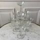 Lot de 10 coupes à champagne en verre cristallin années 50-60