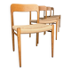 Set of 4 Møller 75 chairs in oak