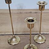 3 art deco candlesticks