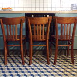 Set of 3 vintage bistro chairs