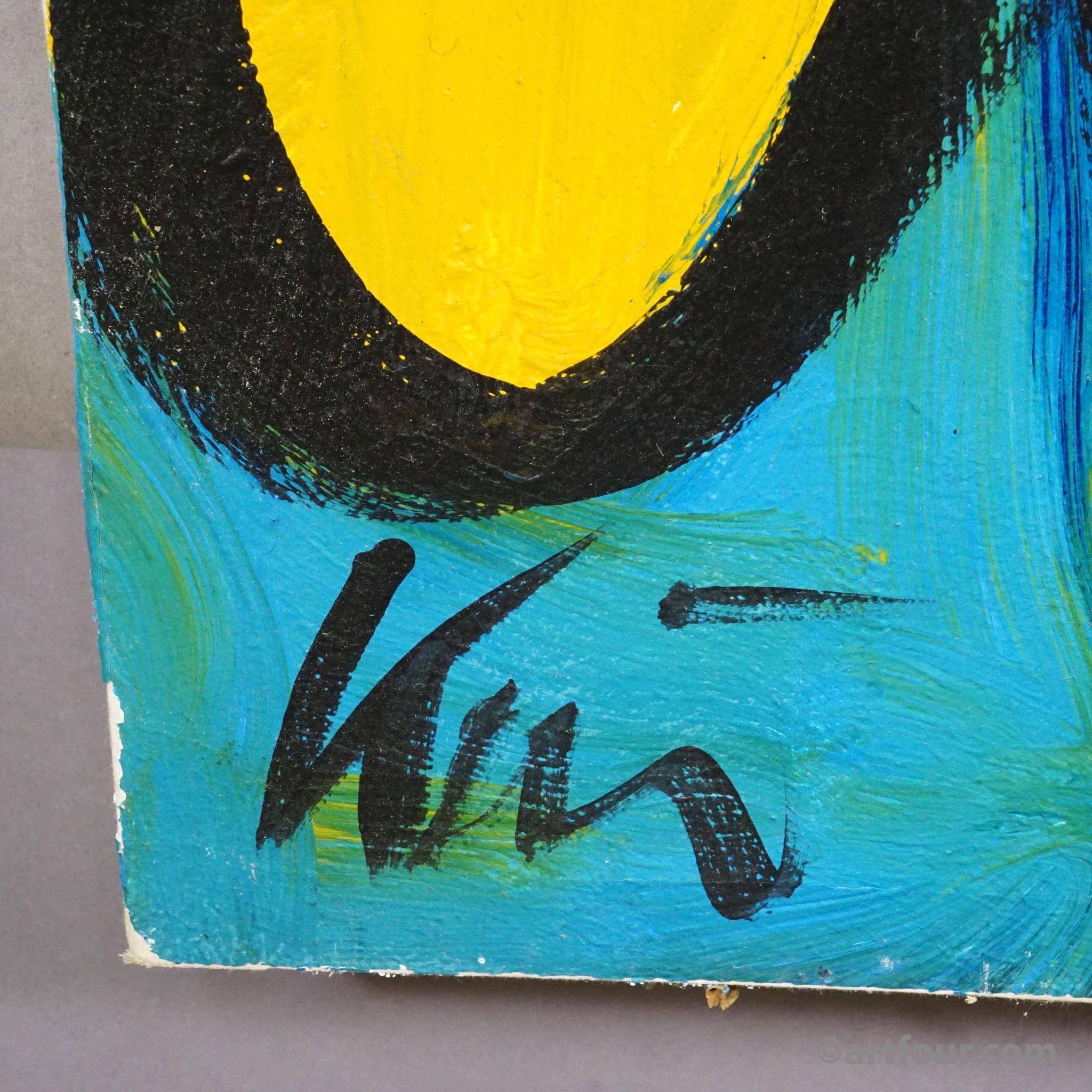 Abstract oil painting from the 20th century by Peter Robert Keil, Germany.