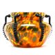Art Deco vase, spatter glass, Welz Glassworks, Czechoslovakia, 1930s