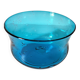 Vintage turquoise blue bubble glass coupe