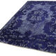 Hand-Knotted Vintage Turkish 1980s 183 cm x 279 cm Blue Rug