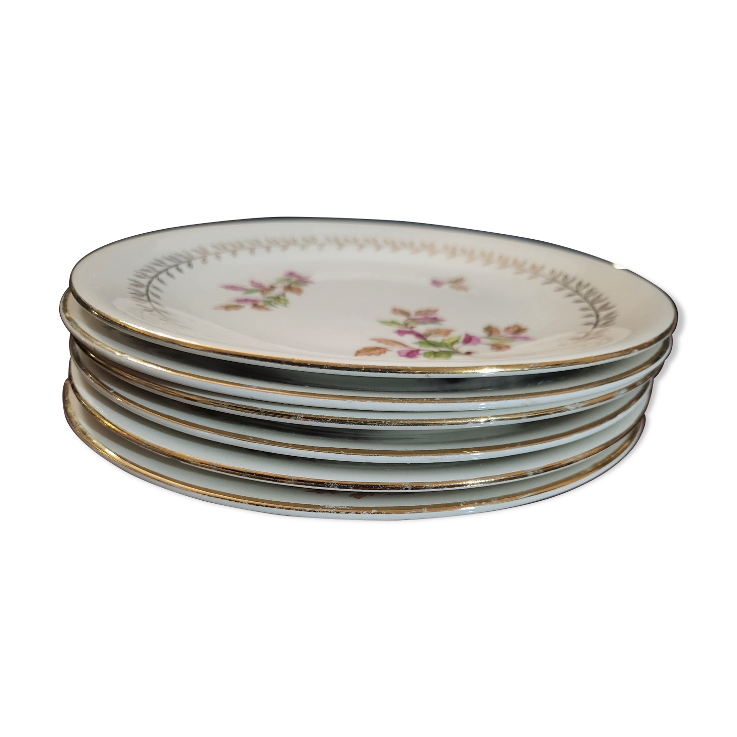 Lots of 6 plates gien model sous bois