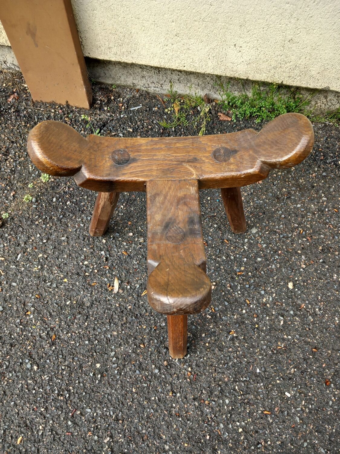 Brutalist tripod stool