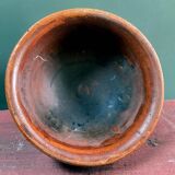 19th century salad bowl in glazed terracotta