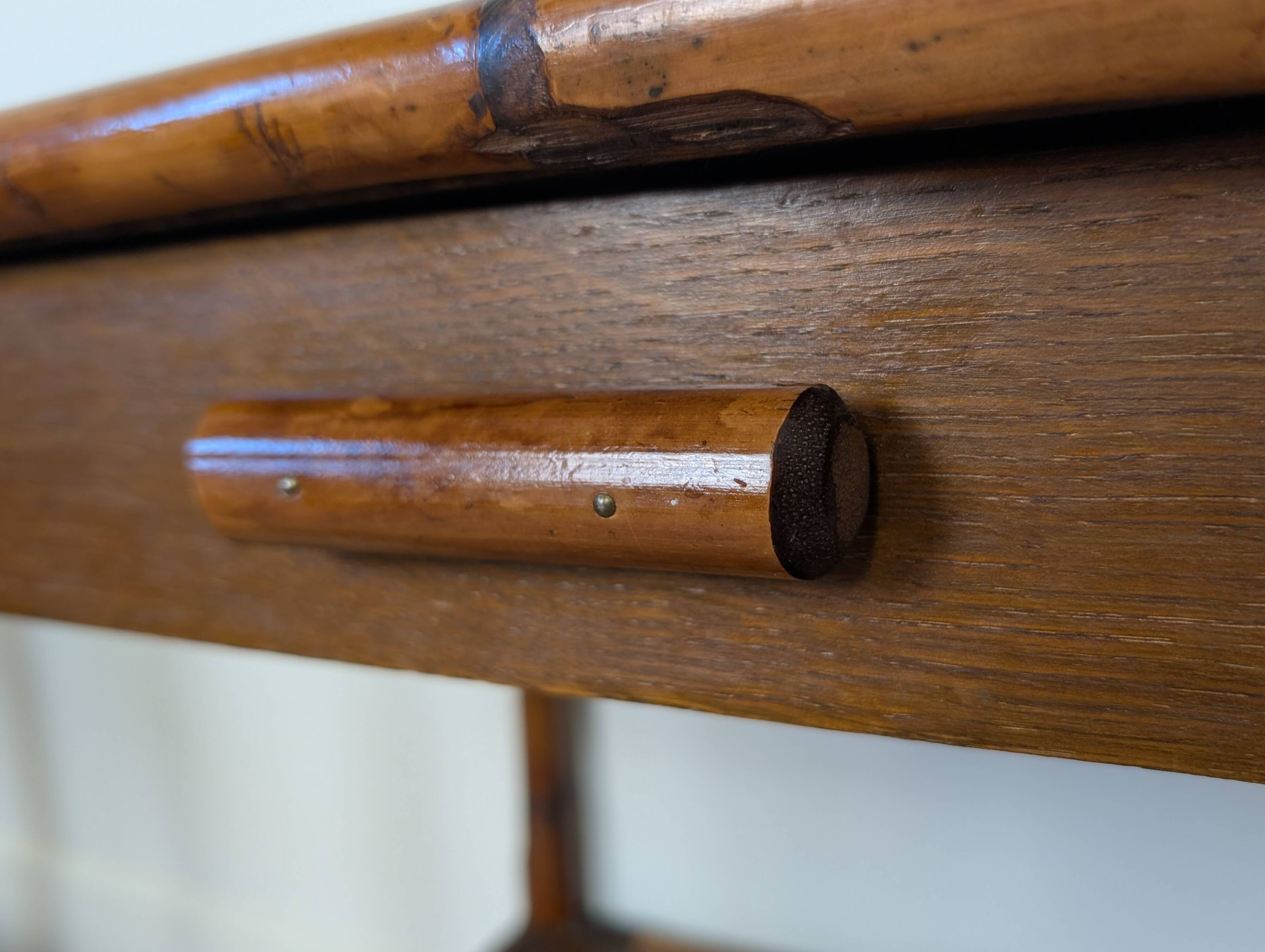 Pair of rattan bedside tables