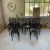 Lot 11 black Baumann bistro chairs