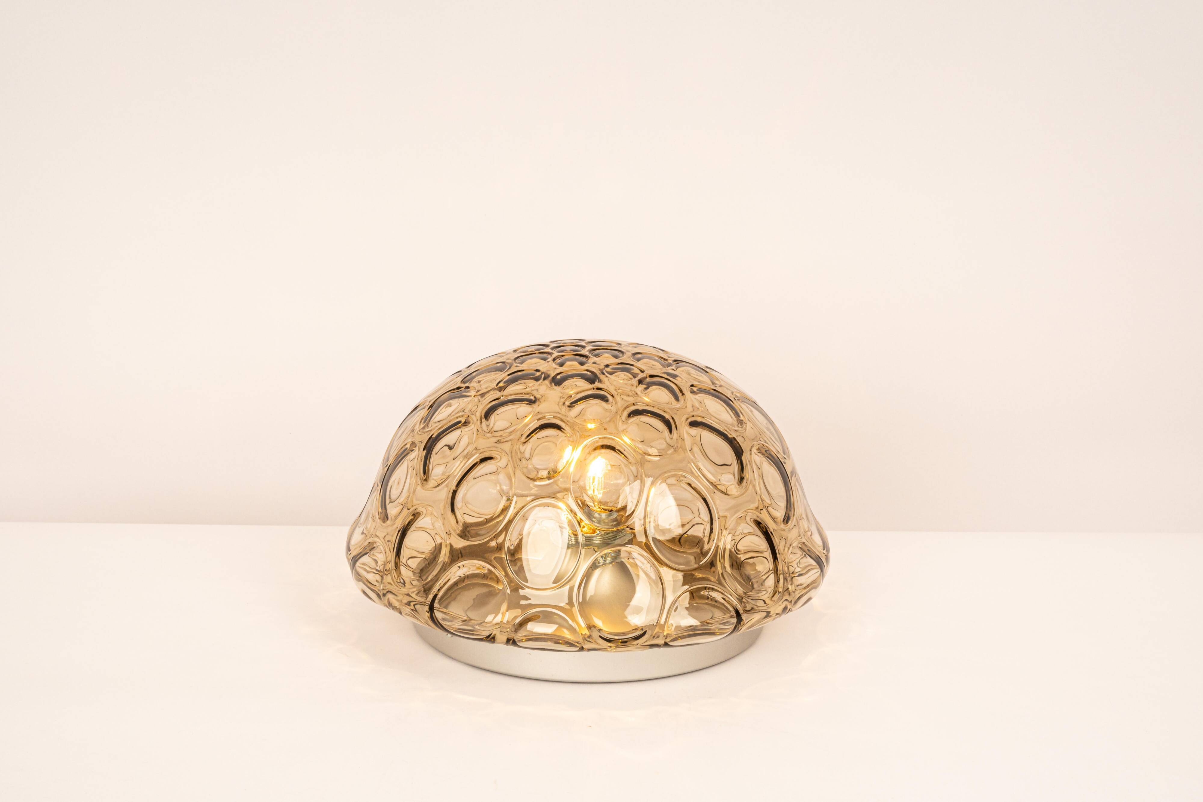 Wall/Ceiling Light in Smoked Glass, Sputnik, Germany