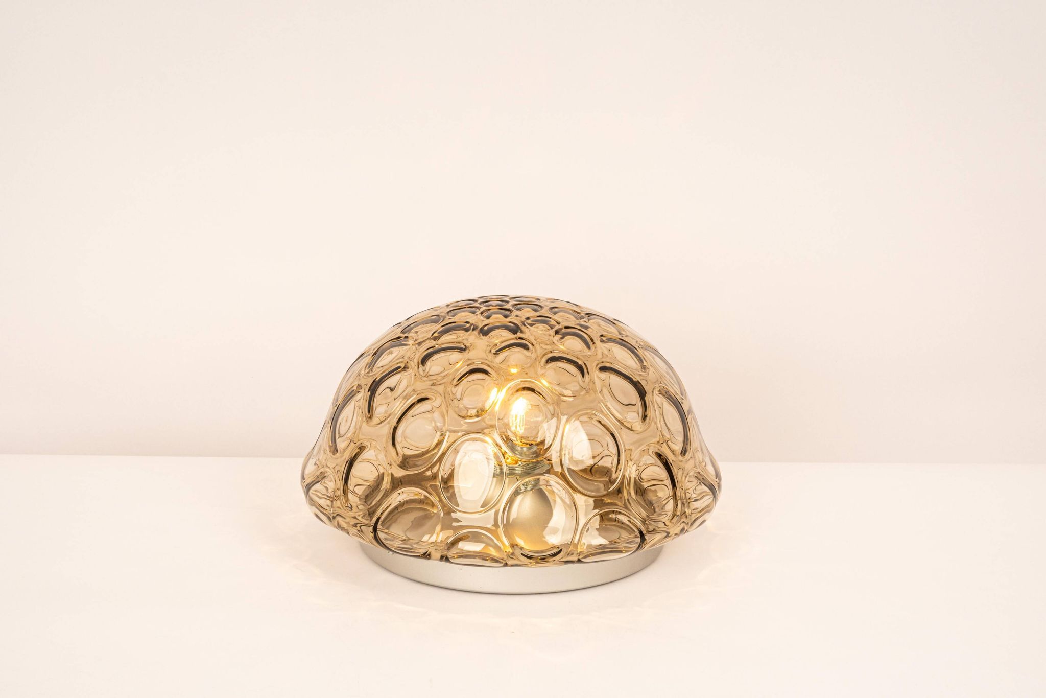 Plafonnier Midcentury en Verre Fumé, Sputnik, Allemagne