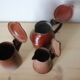 Trio de pots à lait émaillés