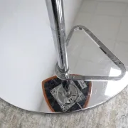 Adjustable orange swivel bar stool