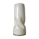 Sculptural Twisted Murano Sommerso Opaline White Vase - 37cm