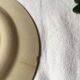 Six dinner plates don't match in red and blue