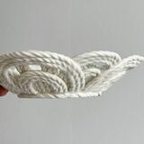 Antique twisted white porcelain basket