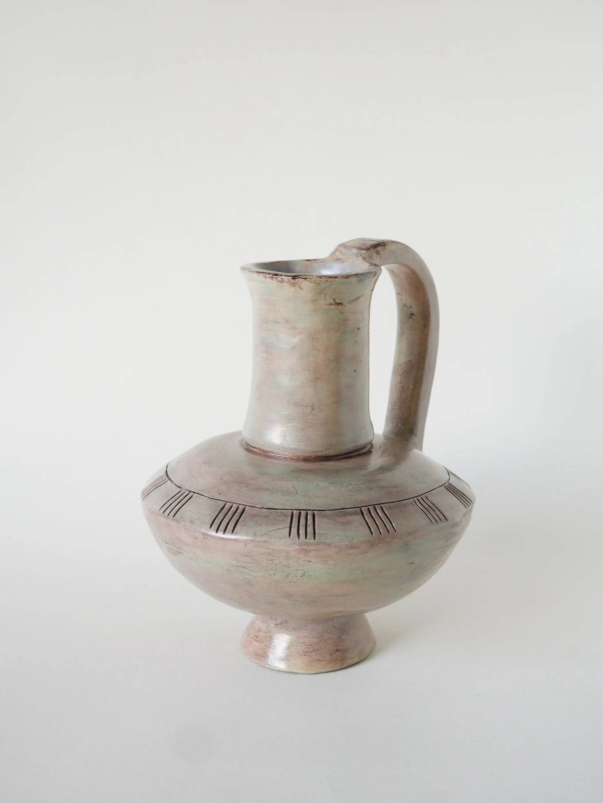 Large pottery vase, brutalist style, 1970.