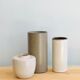 Brown grey ceramic vase