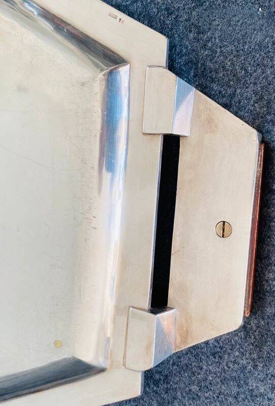 Large serving tray stamped Ravinet d'Enfert, Art Deco period