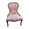 Ancien fauteuil en bois et tissu