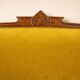 Art Nouveau walnut and mustard velvet sofa