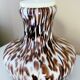 Pendant light in white opal glass with black speckles, 1960s/1970s