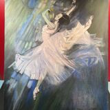 Acrylic Painting or Oil on canvas Dancer, little rat! signed Esseau
