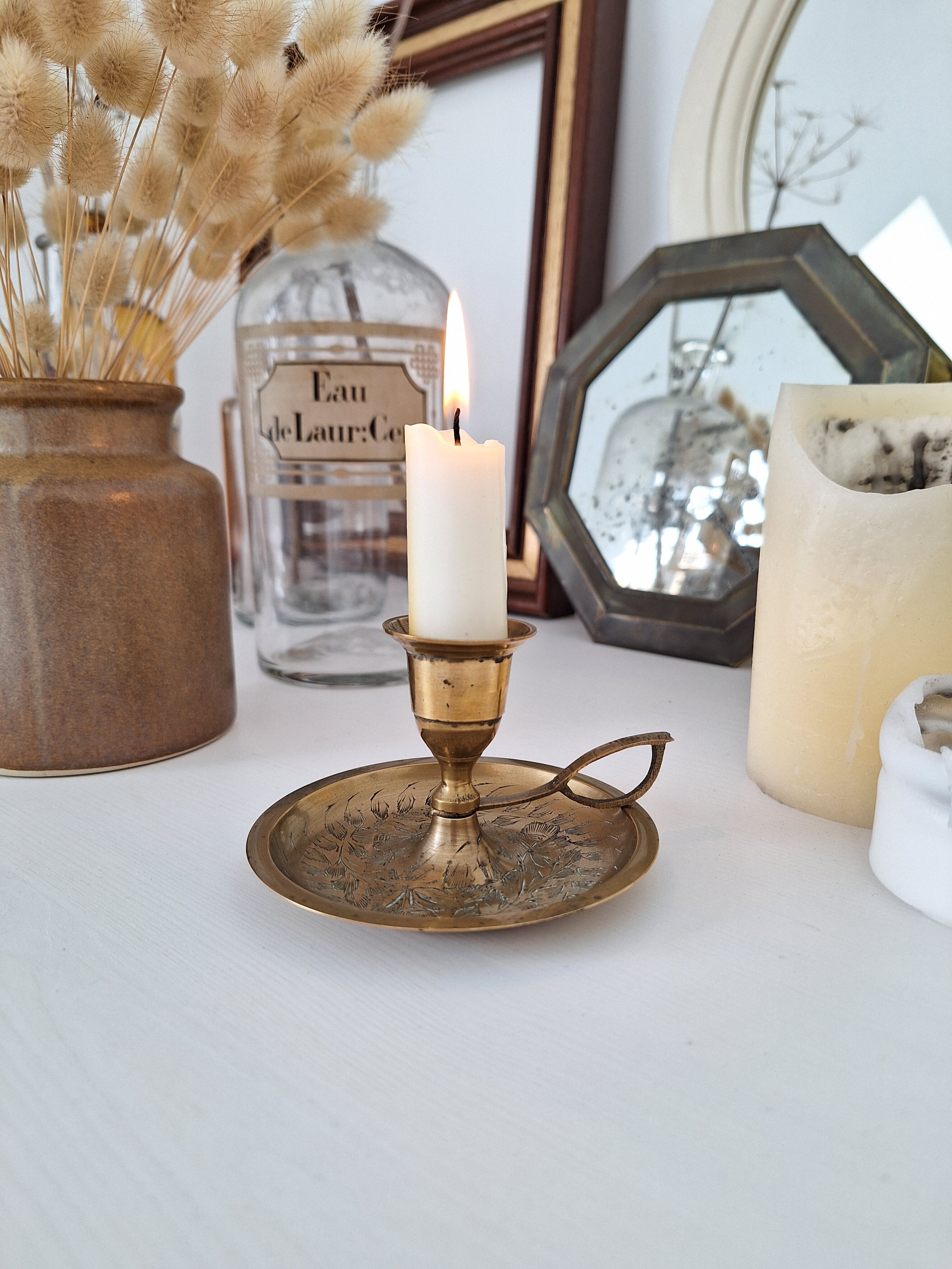 Vintage bedroom candle holder