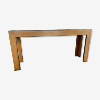 Console table in stained wood veneer