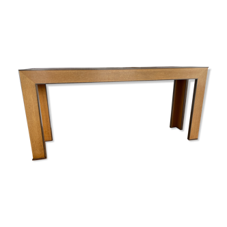 Console table in stained wood veneer