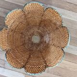 Rattan flower pendant light