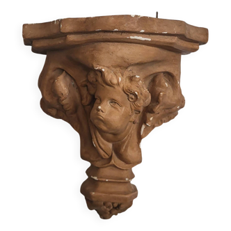 Patinated plaster wall console / Art Nouveau