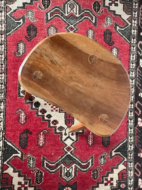 Vintage wooden tripod stool 1950