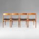 Vintage Italian Wood Dining Chairs by Passoni Udine
