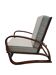 Adjustable H-70 Walnut Bentwood Lounge Chair by Jindrich Halabala, 1930s