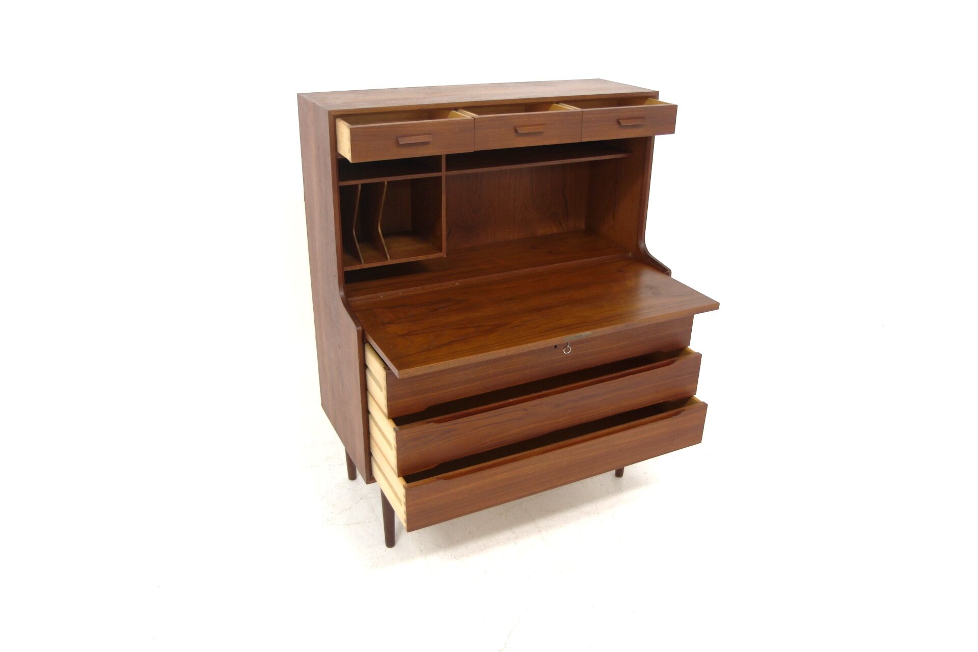 Teak writing desk, Vinde Møbelfabrik, Denmark, 1960
