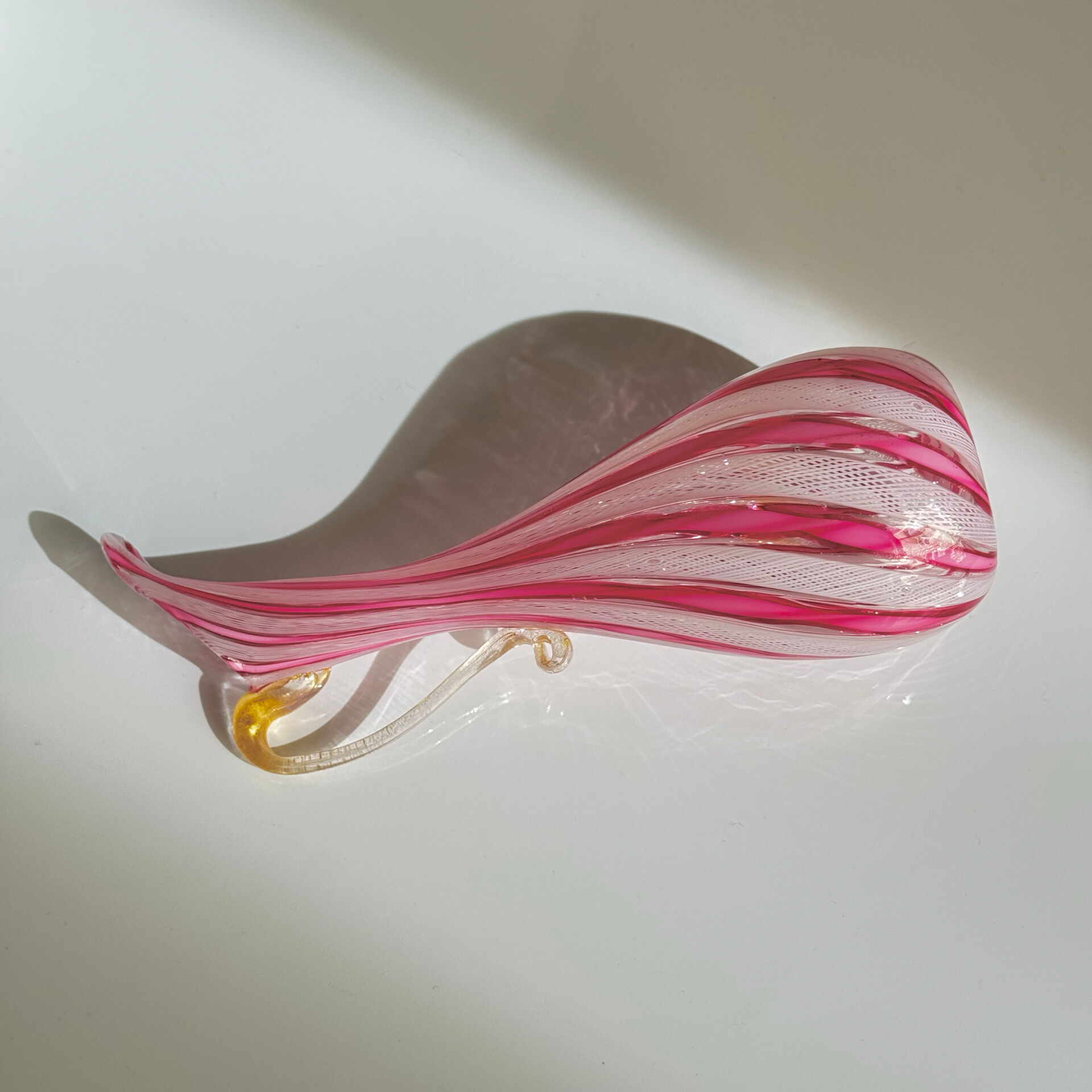 Murano Glass Ewer Vase 1 – Latticino Technique