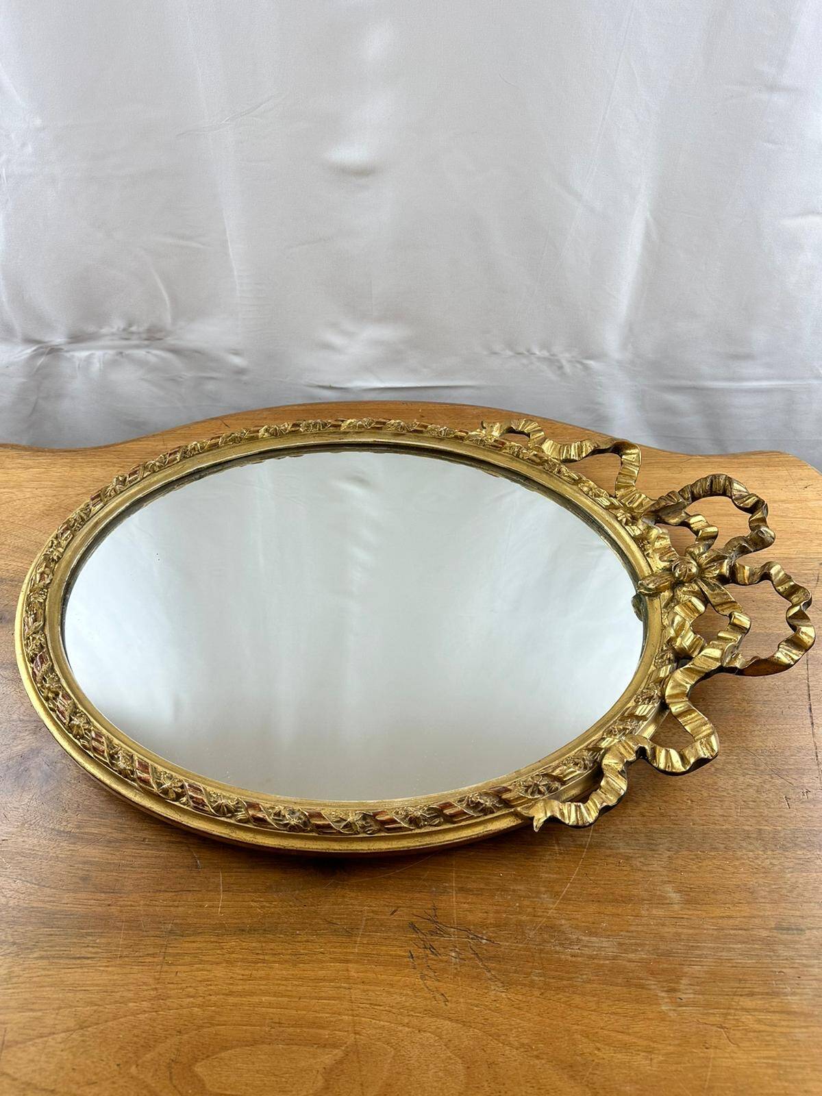 Louis XVI style oval mirror