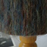 Vintage handmade wool hat lamp