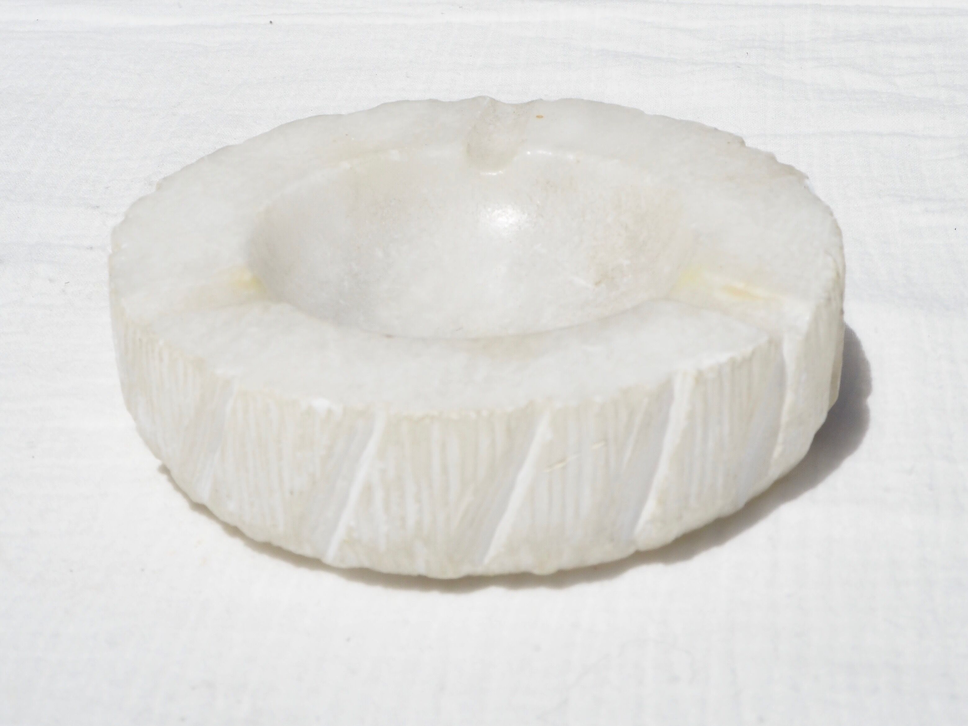 Marble effect stone ashtray