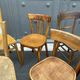 Set of 15 vintage curved wood coffee bistro chairs