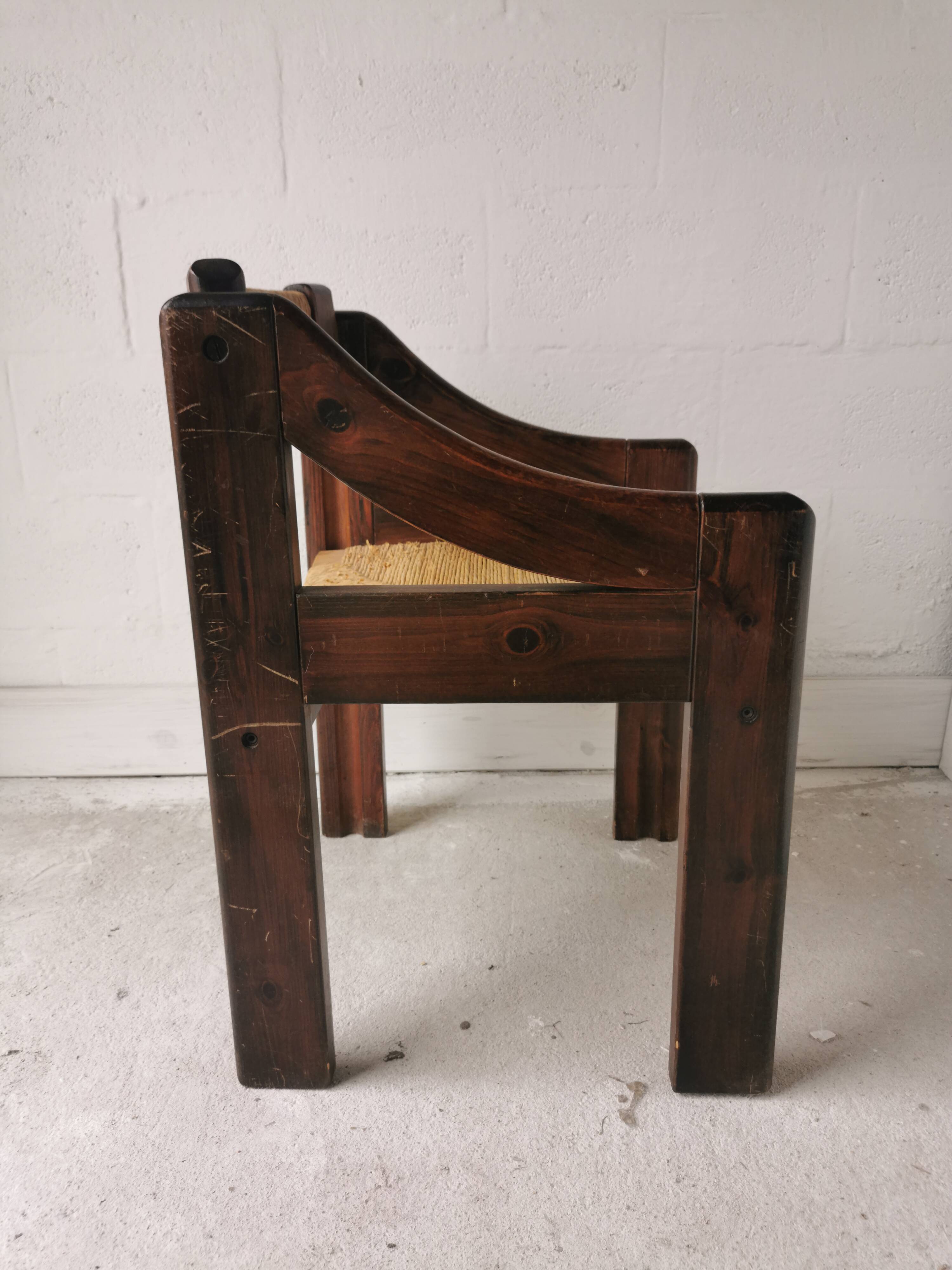 Brutalist italian design armchair