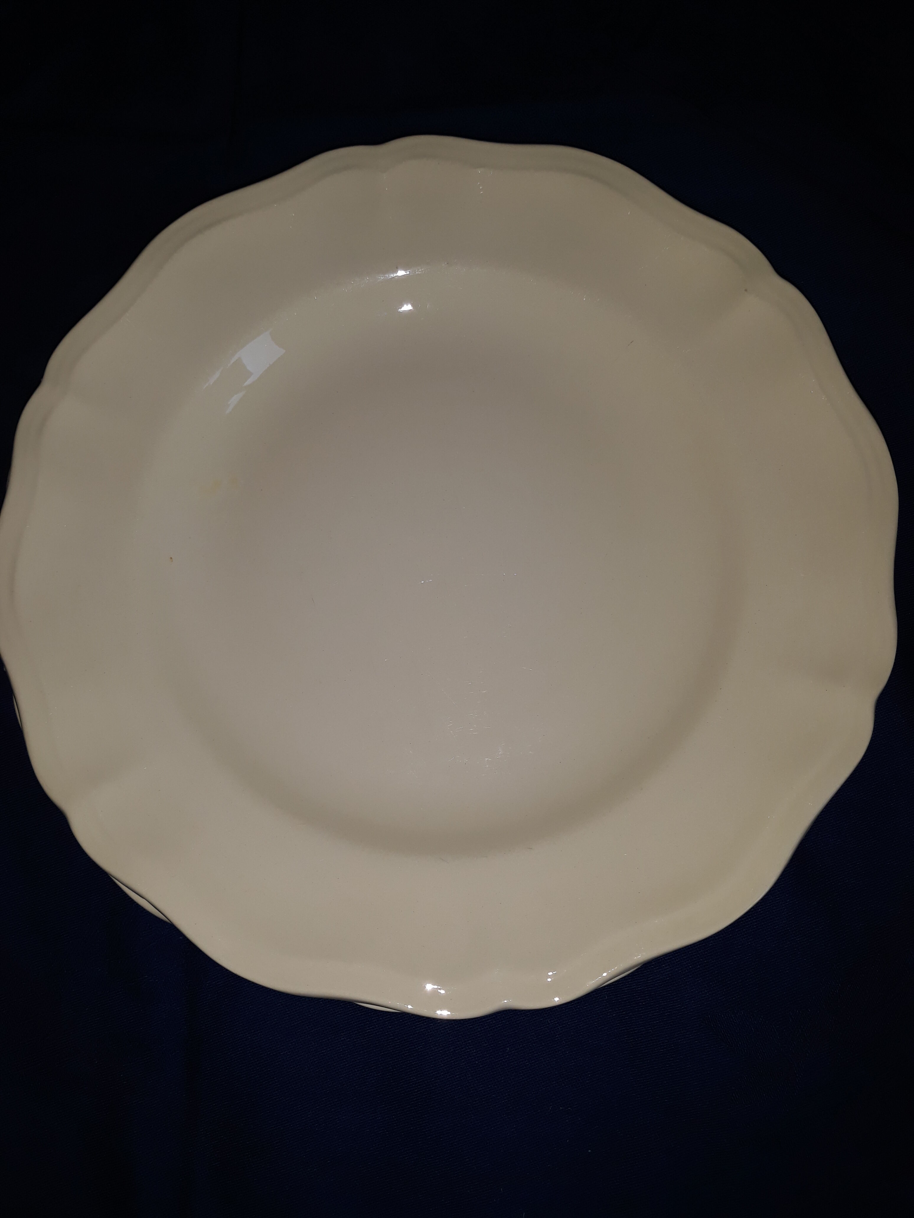set of 4 plates ivory Sarreguemines 22.5 cm FRANCE