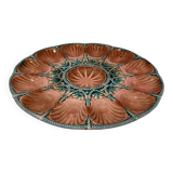Sarreguemines earthenware oyster dish