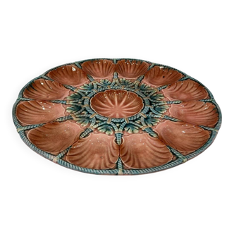 Sarreguemines earthenware oyster dish