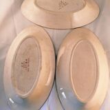 Antique service, fruit dish and 3 oval platters, ironstone