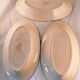 Antique service, fruit dish and 3 oval platters, ironstone