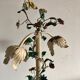 Italian metal lamppost painted flowers 1950